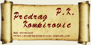 Predrag Kompirović vizit kartica